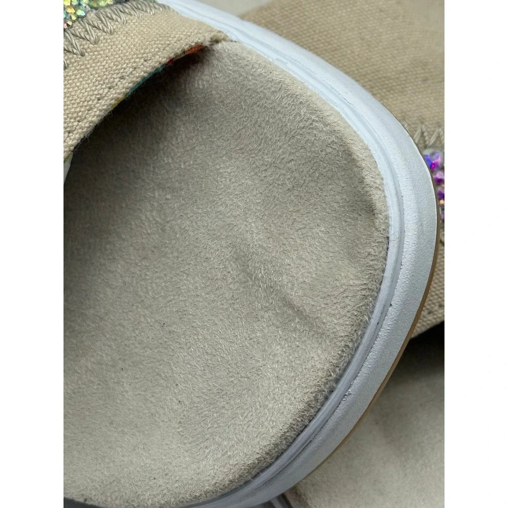 ✨ Sparkle & Stroll Keds Slides ~ Upcycled Glam Comfort ✨Women's Sz 10